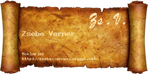 Zsebe Verner névjegykártya